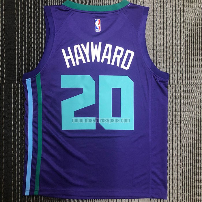 Camiseta Charlotte Hornets Gordon Hayward NO 20 Statement 2020-21 Violeta